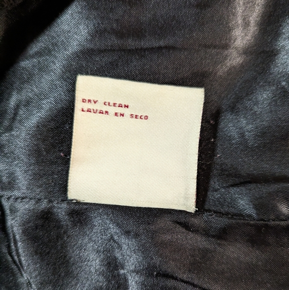 Black Double Breasted Button Up Winter Pea Coat - Picture 7 of 7